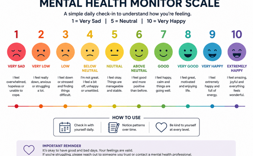 Mental Health Monitor Scale. Featured Image. Image Credit: The UK Website Designers Group. Copyright 2026