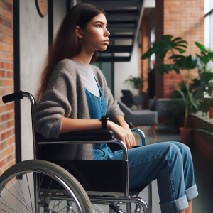 Woman In Wheelchair.