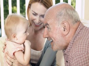 Mother, Baby and Elderly Gentlemen
