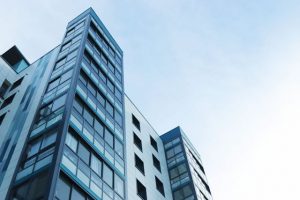 A skyscraper building