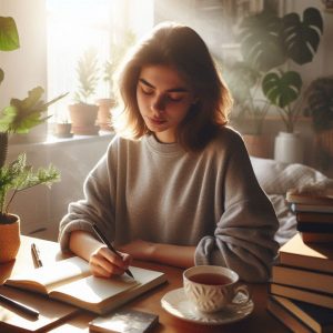 A Girl Writing