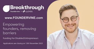Breakthrough Banner Ad. Foundervine Breakthrough Launch For Startups Image Source: https://foundervine.typeform.com/to/CxhorMbT?utm