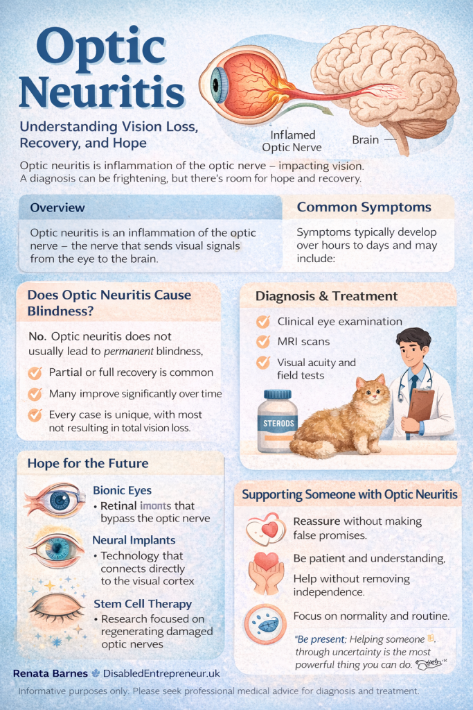 Optic Neuritis Infographic: Image Credit: The UK Website Designers Group. Copyright 2026.