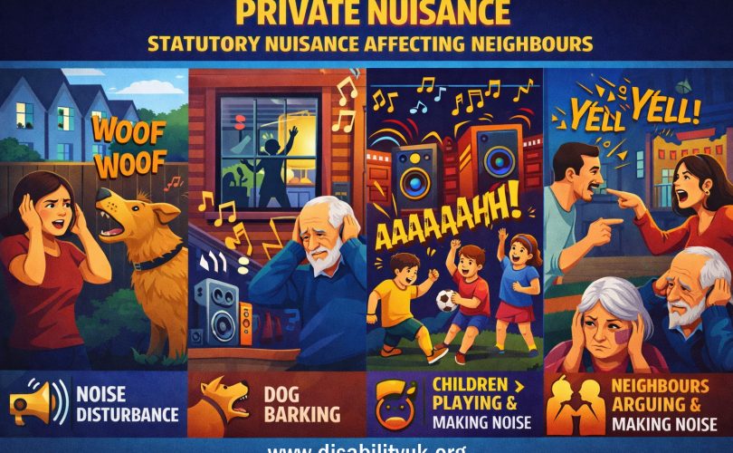 Private Nuisance Infographic, Featured Image. Image Credit: The UK Website Designers Group. Copyright 2026.