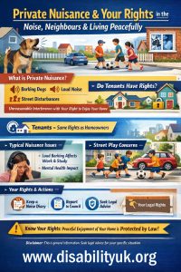 Private Nuisance Infographic. Image Credit: The UK Website Designers Group. Copyright 2026.