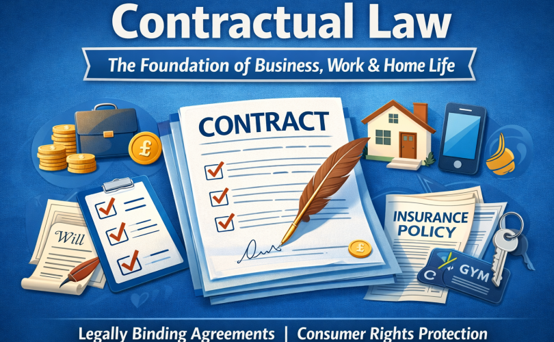 Contractual Law Featured Image. Image Credit: The UK Website Designers Group. Copyright 2026