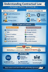 Contractual Law Infographic. Image Credit: The UK Website Designers Group. Copyright 2026