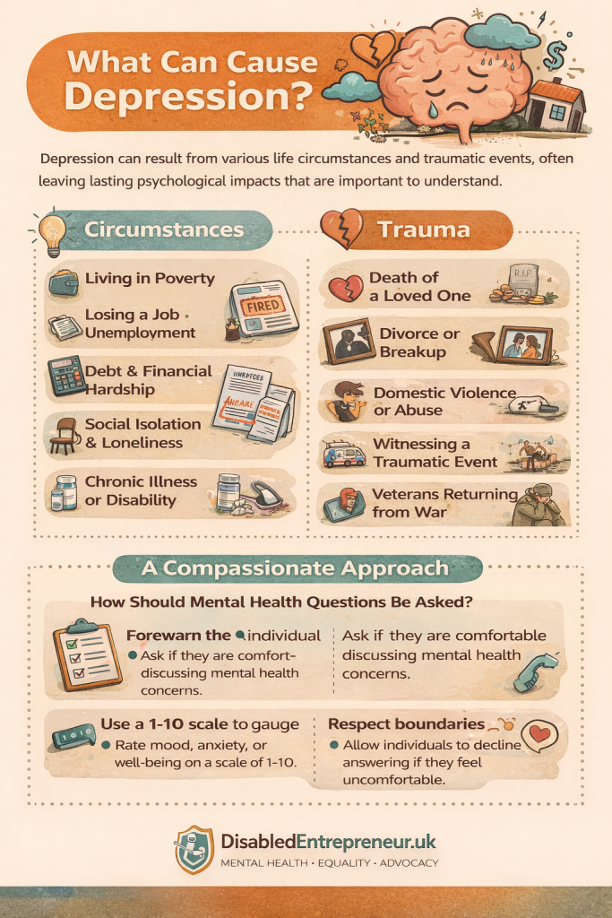 Depression Infographic. Image Credit: The UK Website Designers Group. Copyright 2026.