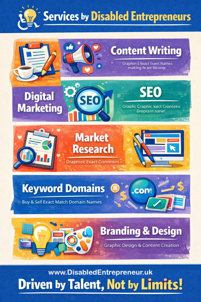 Services Infographic. Image Credit: UK Website Designers Group. Copyright 2026.