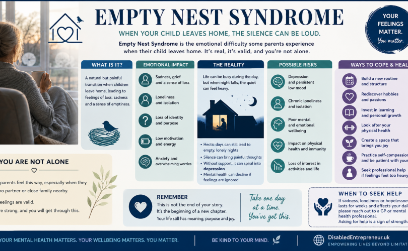 Empty Nest Syndrome. Featured Image. Image Credit: The UK Website Designers Group. Copyright 2026