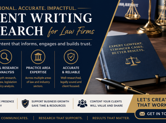 Content Writing & Research For Law Firms, Infographic. Image Credit: The UK Website Designers Group. Copyright 2026