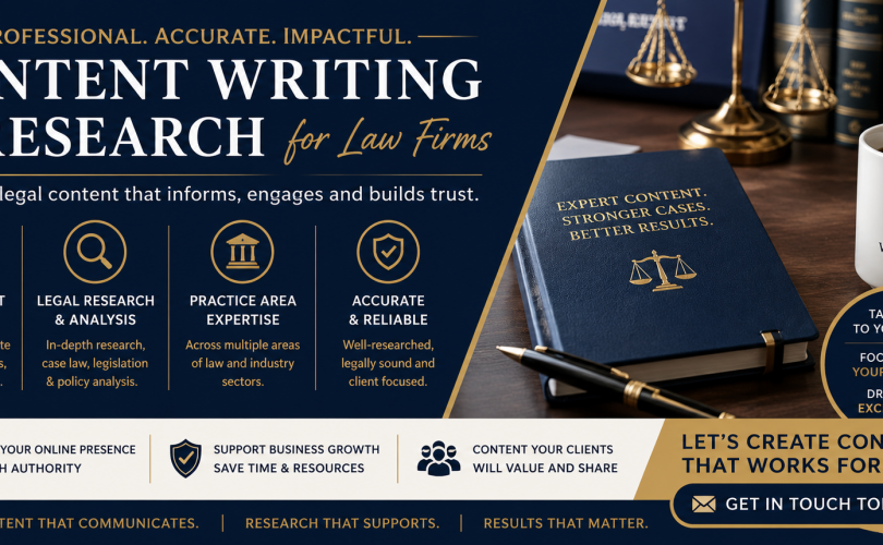 Content Writing & Research For Law Firms, Infographic. Image Credit: The UK Website Designers Group. Copyright 2026
